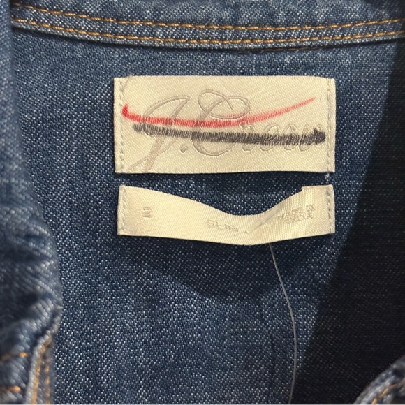 J. Crew Shrunken slim-fit western chambray shirt Size 2 NWT - Picture 4 of 6